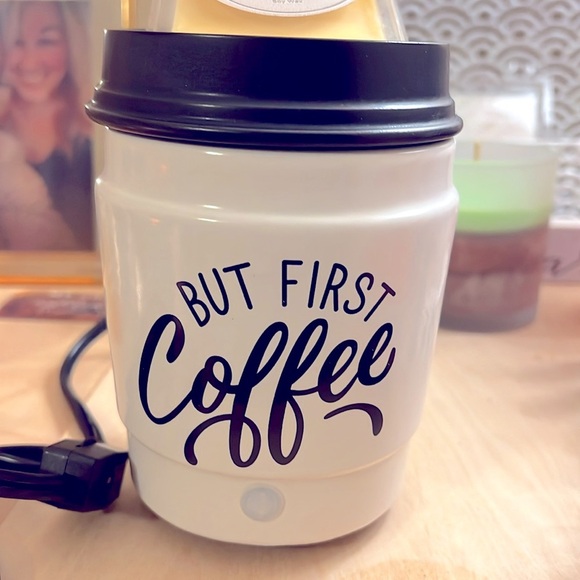 “But First Coffee” Electric Wax Warmer | Includes 1 Wax Melt Tray - Picture 3 of 4